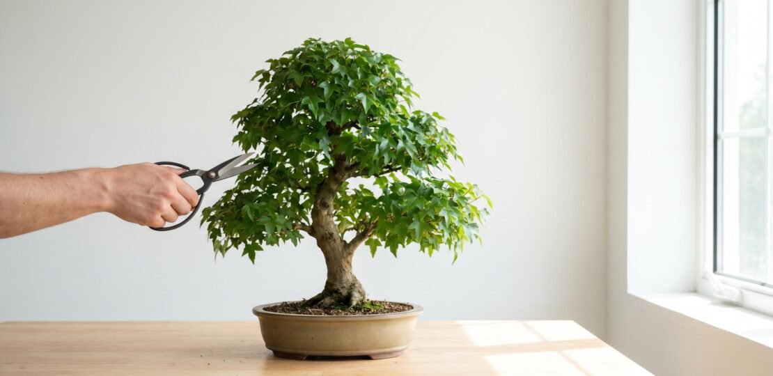 Bonsai defoliation guide – scissors and maple bonsai